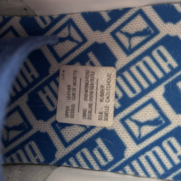 Puma Blue Suede Sneakers with Gum Sole - Picture 3 of 3